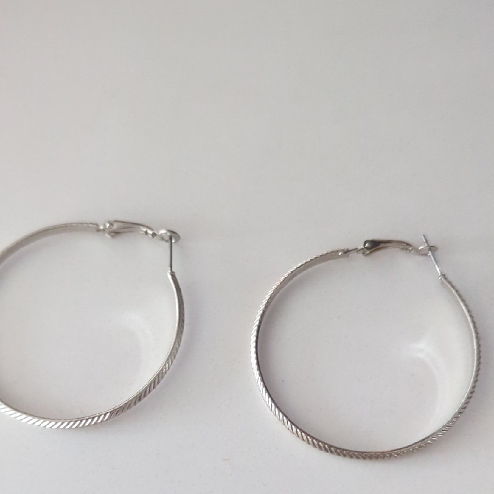 Elegant Silver Hoop Earrings